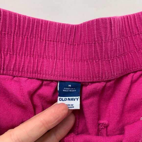 Old Navy Polarized Pink Linen Blend High RIse Pull On Shorts M - Picture 3 of 6